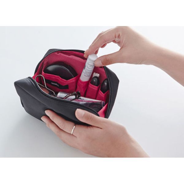 Nylon Water Resistant Travel Cosmetic Bags Multiple Pockets For Travel