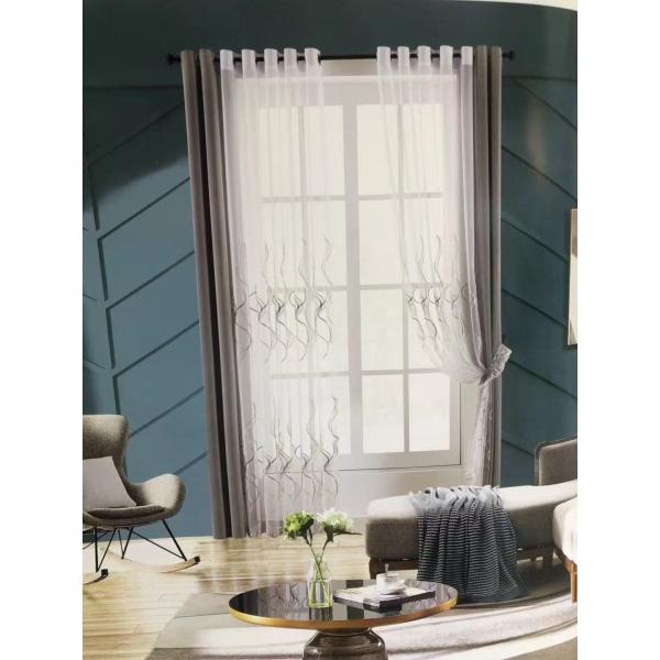 Hollowed White Cotton Lace Embroidery Muslin Curtains Blackout Window Hotels Hospitals