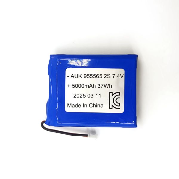 Batería de juguete de 7.4V de polímero Ventilador pequeño 955565 Batería de litio 5000mAh Batería al por mayor Batería de polímero de litio