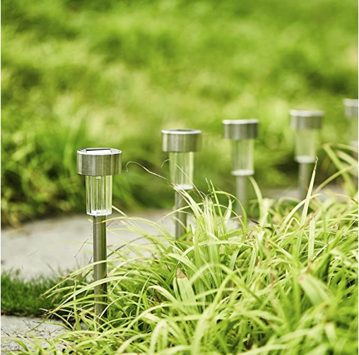 Stainless Steel 13.4'' Outdoor Solar Yard Lights