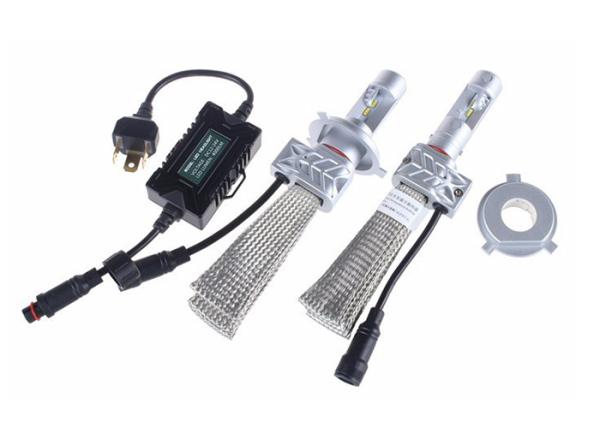 4000lm Motorcycle LED Car Headlights 5S H4 , Led Auto Headlights Auto Red Copper Belt