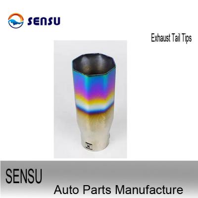 customizable Silver 2 Inch Inlet Exhaust Tip Tailpipe Ends wear resistance