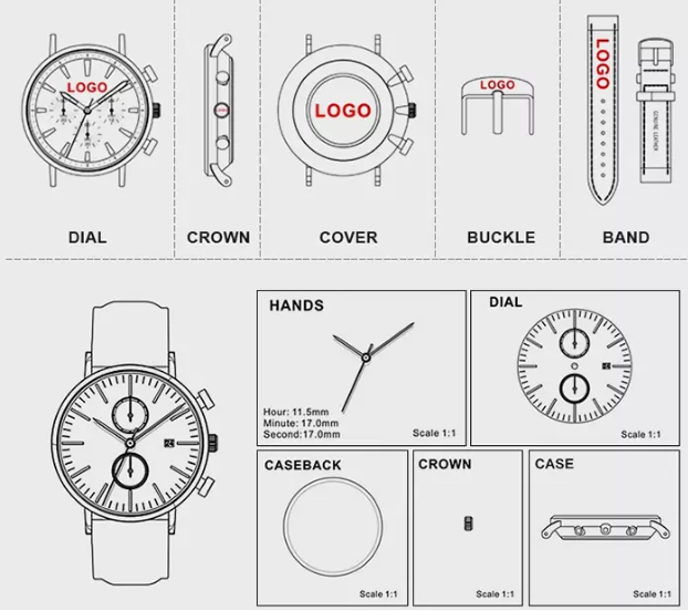 Прочная нержавеющая сталь дозора кварца кожаного ремня Waterprof назад для дам