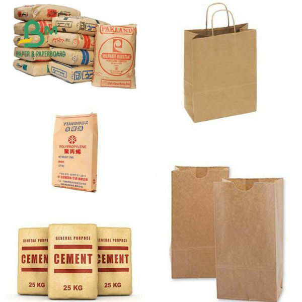 80gsm 90gsm Strong Burst Resistance Brown Kraft Paper For Cement Bags