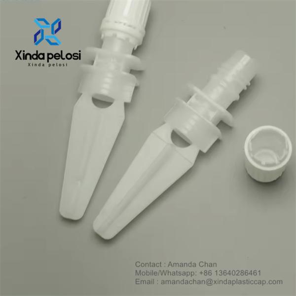 wholesale Food Grade Long Nozzle Juice Doypack plastic screw on spout and cap