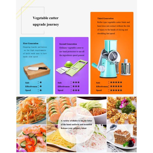 Green Rotary Cheese Grater The Perfect Addition to Any Kitchen for Shredding Vegetables