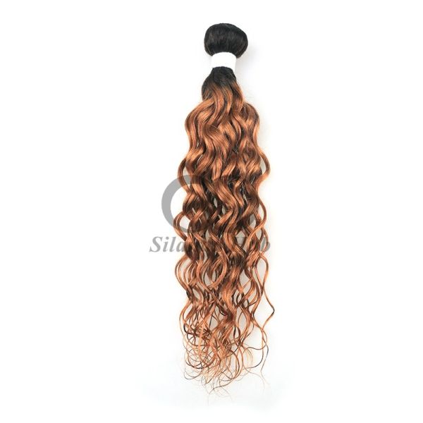 #T1B/30 Water Wave Remy Human Hair Bundles Sew In Weave Bundles Brazilian Bundle Deals