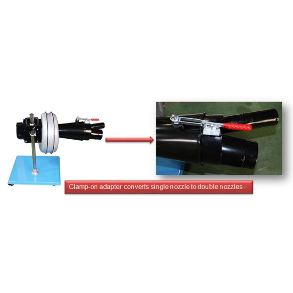 Mobile Aluminum Exhaust Device for Extracting Gasoline Vehicle Exhaust.