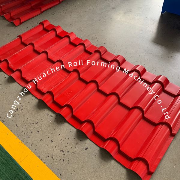 18 Roller Stations Glazed Tile Roll Forming Machine with Chain Drive and 380V 50Hz 3Phases Power