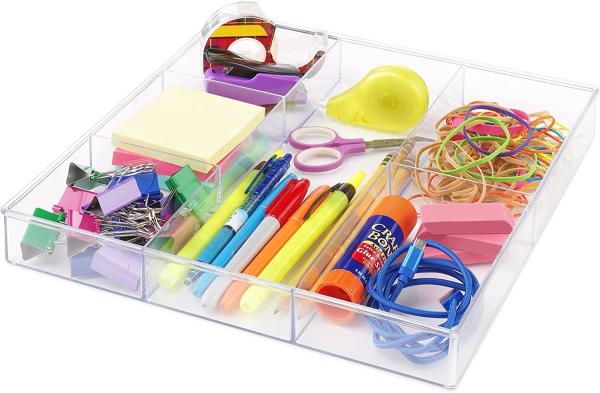 Acrylic Drawer Organizer Storage Tray Clear Desk Makeup Drawer Organizer for Kitchen  Office
