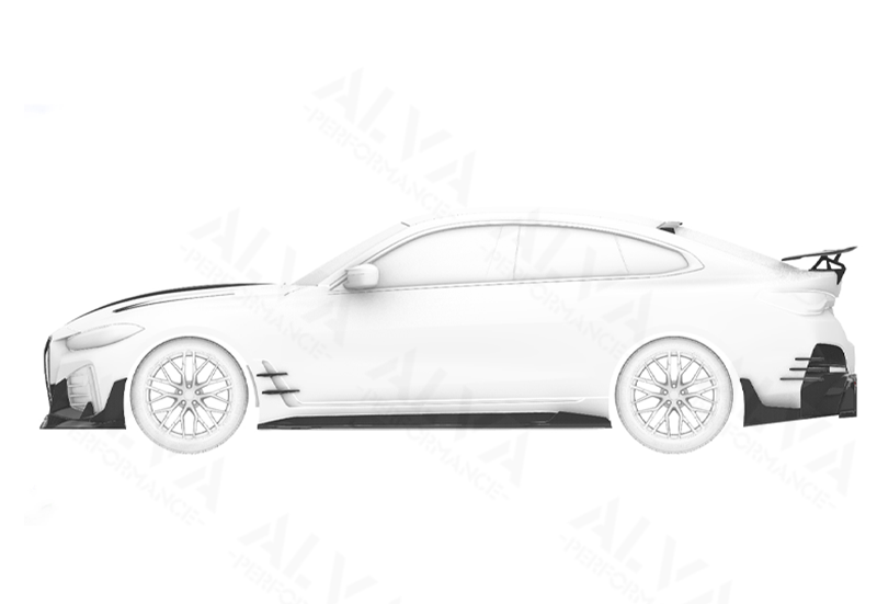 Excellent Fitment MiW Design Rear Bumper Diffuser Dry Carbon Fiber Aero Body Kits Lightweight Performance BMW I4
