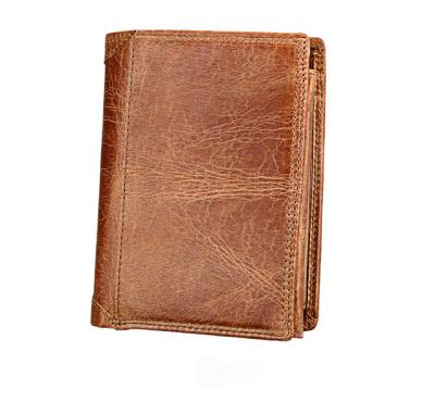 13x10.2cm 0.2kg Mens PU Leather Wallet RFID Blocking Genuine Leather ISO9001