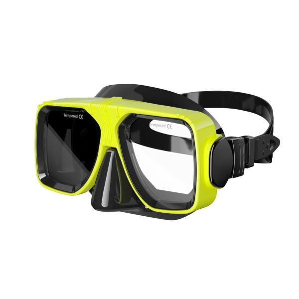 Swimming Diving Mask Scuba Women's Snorkel Mask Square Transparent Metallic