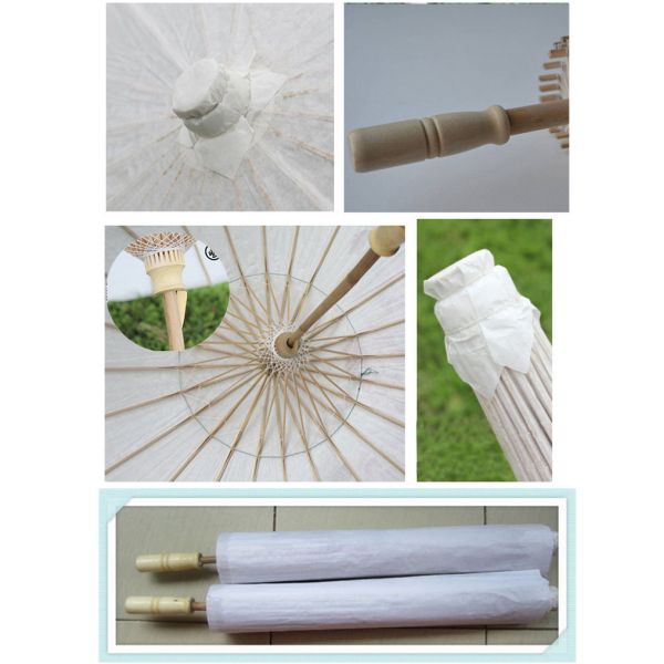 Радиус длины 42cm сплошного цвета 57cm зонтика парасолей свадебного банкета китайский бумажный