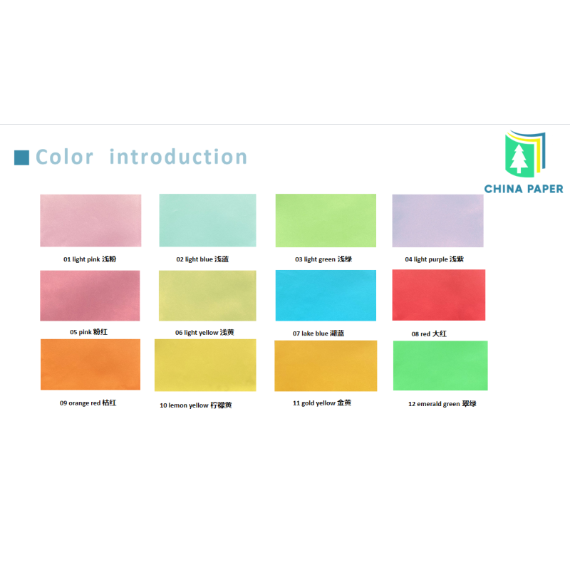 100% Wood Pulp Colored Paper Board Construction Paper 36 Colors 60-400gsm OEM