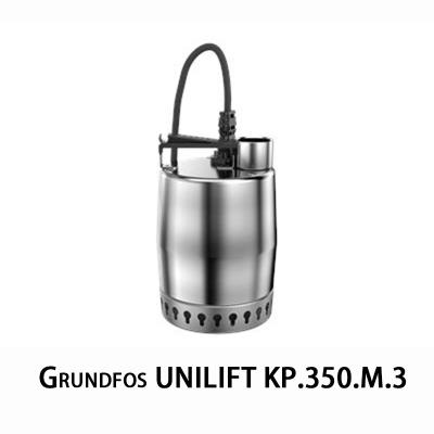 Une pompe à eau de pluie immersible Grundfos avec une grande capacité et une pression de fonctionnement maximale de 6 bar UNILIFT KP350.M.3 type