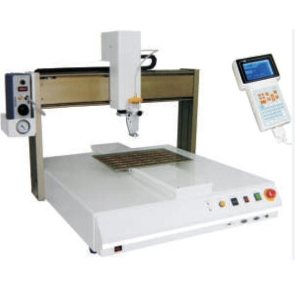 Máquina de distribución industrial automática de adhesivos 220 V Robots de distribución de adhesivos Plata