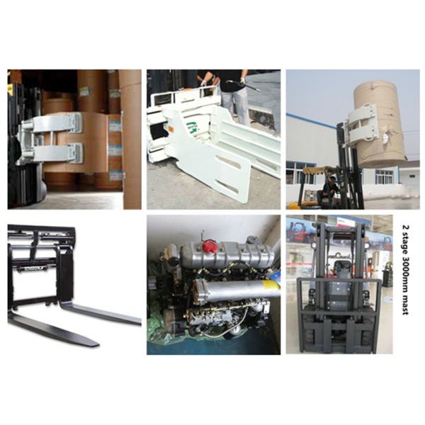 Paper Roll Clamp Forklift Truck Components With Adjustable Bumper