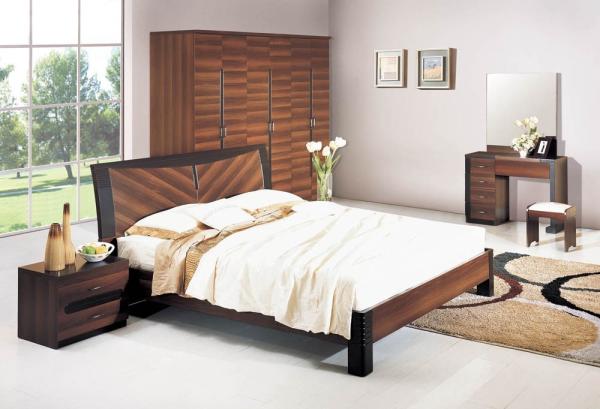 MDF Home Furniture,Panel Bedroom Set,Wood Bed and Wardrobe,Nightstand,Dresser with Mirror,Amorie,Chest