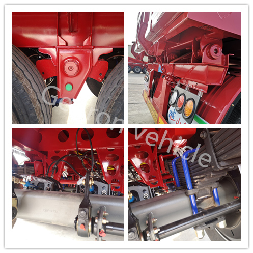 3 Axles Rear Tipper Semi Trailer transport coal, ore, construction materials and other bulk goods