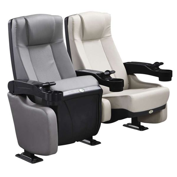 Fire - Resistant 3D Leather Cinema Theatre Chairs / VIP Stadium Seats