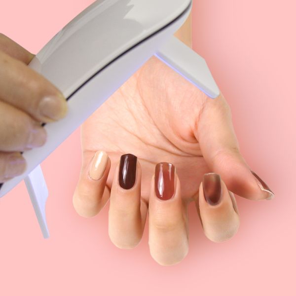 New nail designs OEM 3D semi-cured nail wrap gel nail sticker cure by lamp gel
