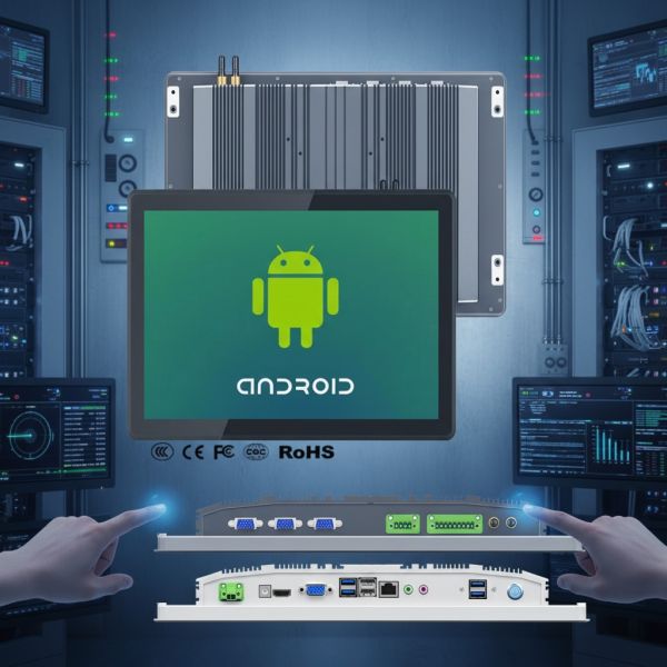 Industrial Huiyuan Android Touch Screen Panel PC 19 Inch IP65 Waterproof VESA Mount 1080p Resolution 10-Point Capacitive Touch 1