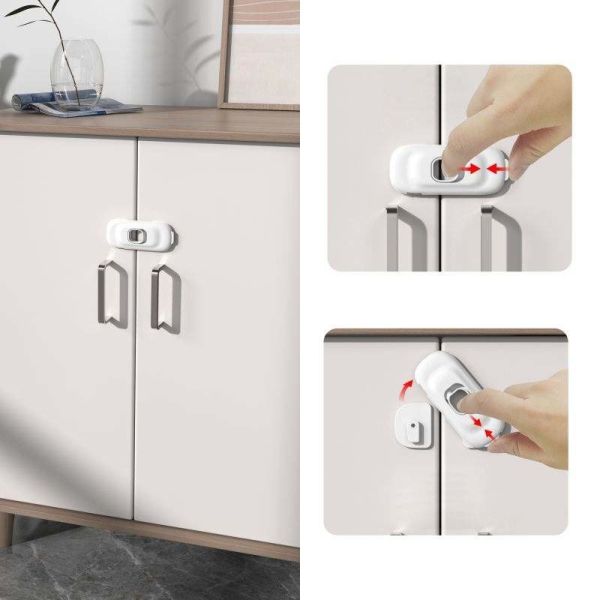 Prodigy  Child Safety Locks Baby Safety Cabinet Lock Plastic Sliding Door Lock