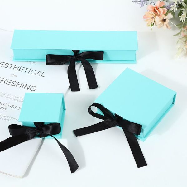 Genuine Square Ring Bracelet Watch Gift Packing Jewelry Jewellery Set Packaging Display Box with EVA Foam Insert