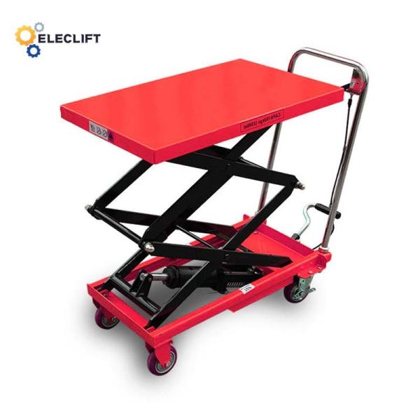 350kg Electric Scissor Lift Trolley with Push Button Control Type