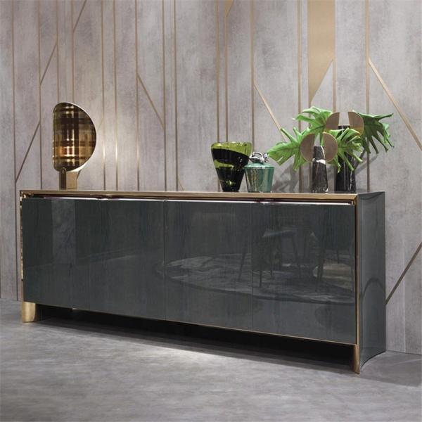 Gold Custom Stainless Steel Furniture Chair ODM Genuine Leather Fabric ISO9001
