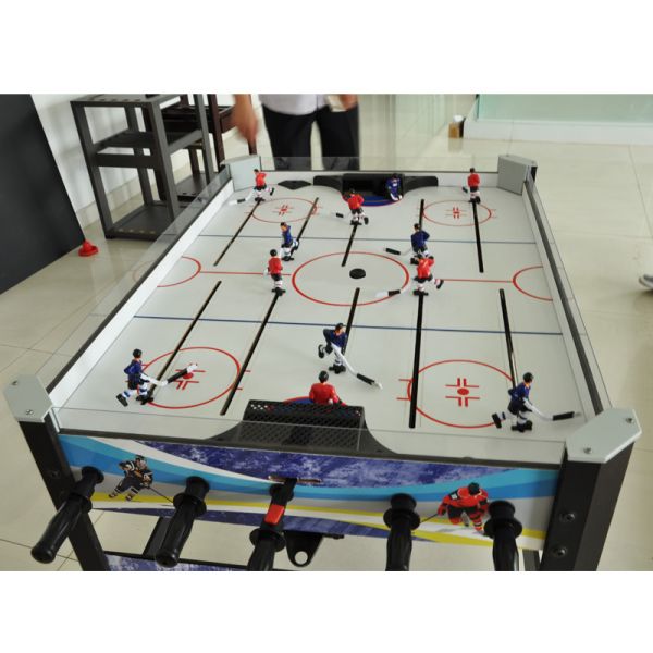 Electronic Scoring Rod Hockey Table MDF Color Graphics Wooden Hockey Table
