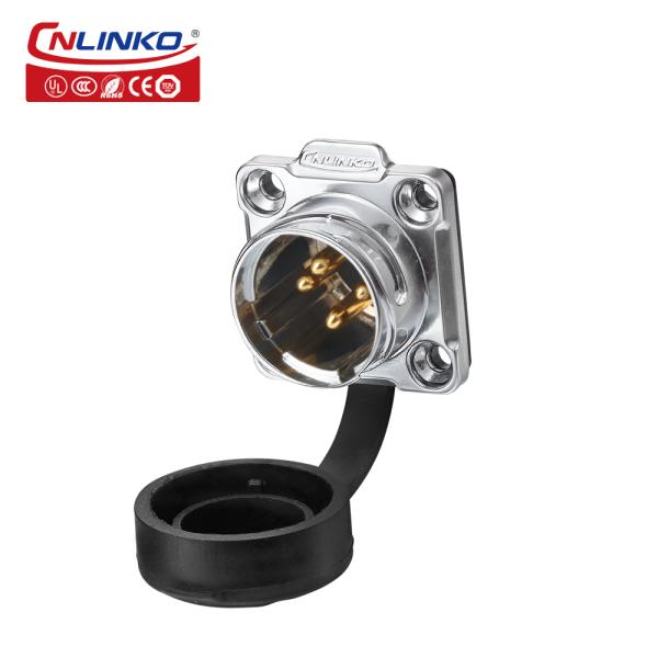 Cnlinco M20 Electrical Power Metal Circular Connector Waterproof Male Female 4 Pins Connectors