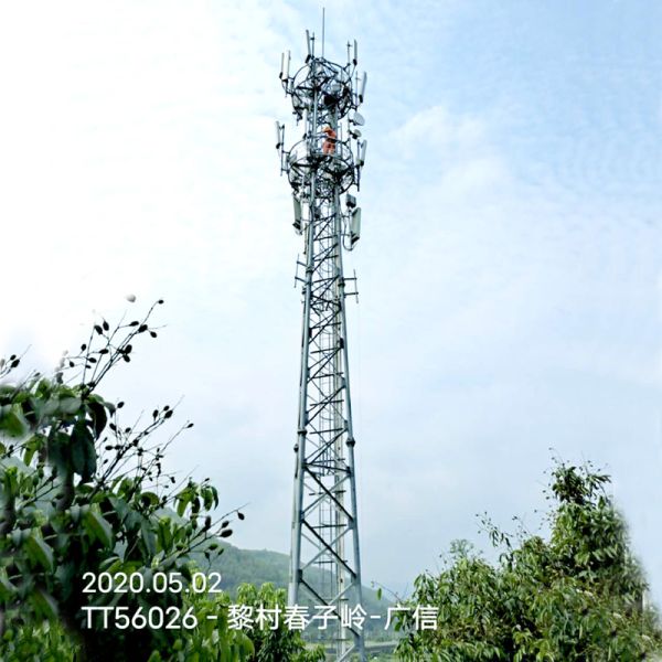 5G Microcell Telecom 20m Roof Mount Antenna Tower Climbable ISO9001