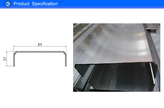 89MM Width Mill Finish Aluminium Skirting Boards Profiles for Building Cable Channel Use