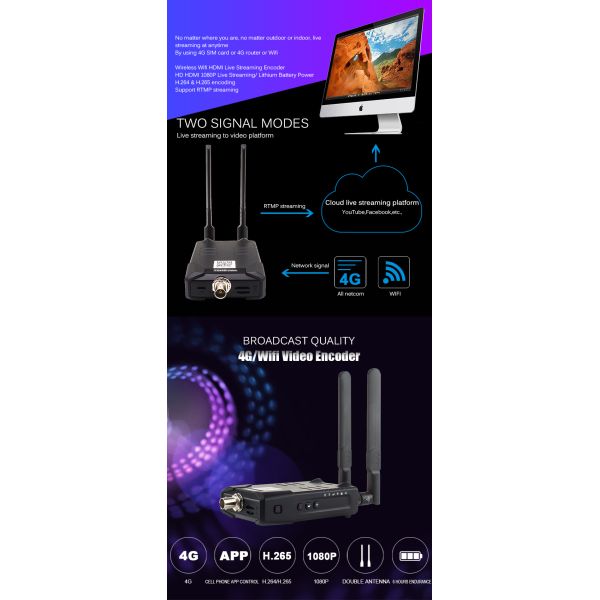 Выход Дрон Live Streaming Приложение Управление 4G и Wi-Fi Windows Video Encoder