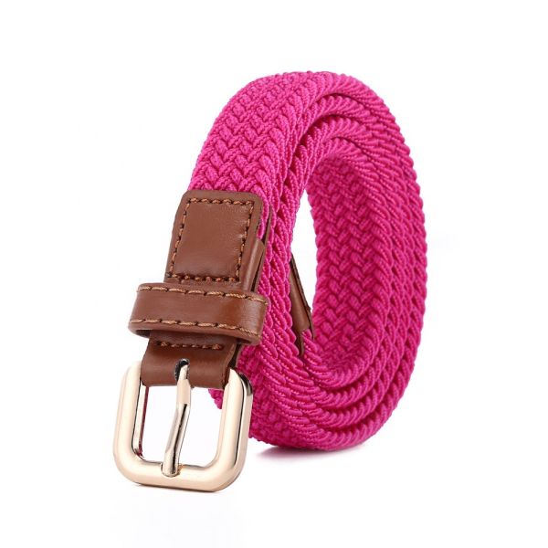 Woman Polypropylene Braided Fabric Belt Woven Waist Jeans 90cm