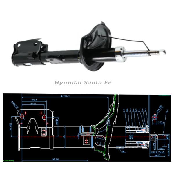 55305-26200 amortecedor Hyundai enchido gás Santa Fe do carro 54650 26300