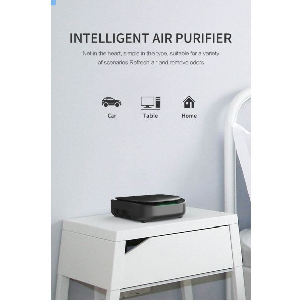 PM2.5 Дисплей Автомобильный очиститель воздуха Портативный рабочий стол Мини-комната В автомобилях Очищение загрязнителей воздуха USB-очиститель воздуха