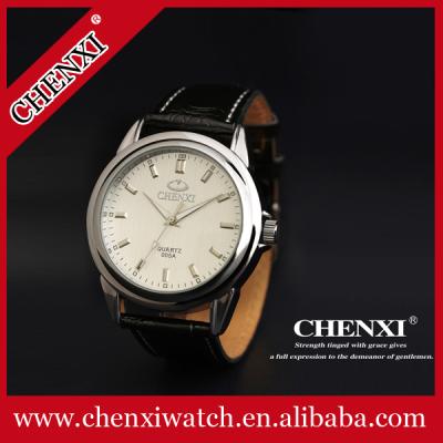 Zinc Alloy CE Rohs Nickle Free Quartz Watch Man Stainless Steel Case Leather Watch Unisex