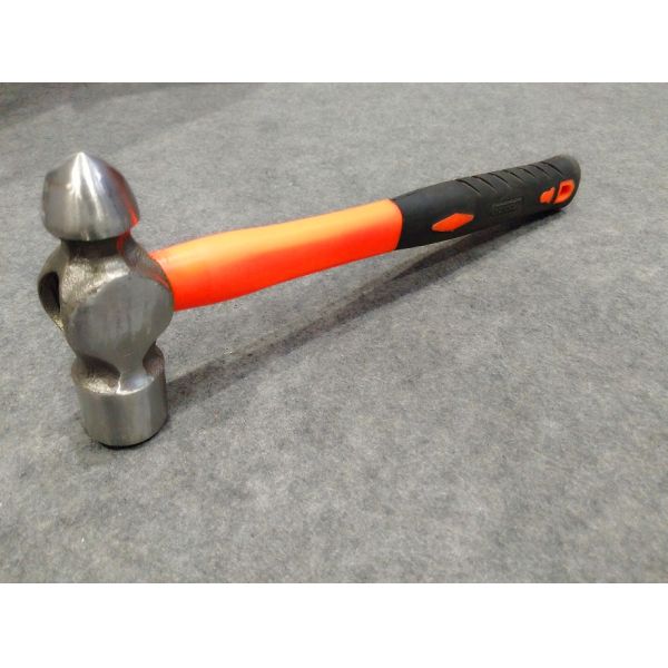 Ball pein hammer(XL0051-2) with polishing surface, colors rubber handle, durable quality and good price