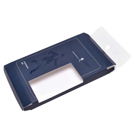 Aqueous Coating 182gsm PVC Window Paper Box Packaging For Clothing Business