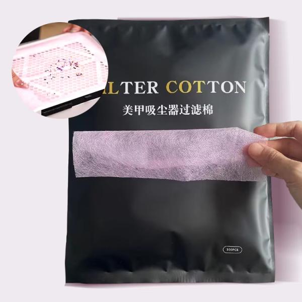 Filtreur de poussière pour ongles papier non tissé Filtreur de beauté coton pour collecteur de poussière pour ongles