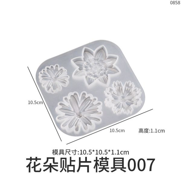 DIY crystal dropper ring hair clip jewelry silicone mold flower crown love animal patch grinding