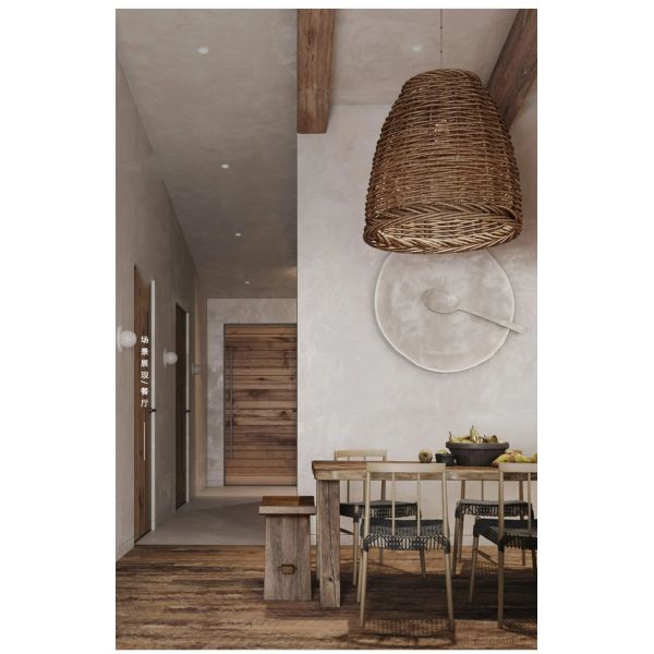 Kitchen Pendant Lamp Resort Hotel American Natural Handmade Real Rattan Pendant Lamp(WH-WP-119)