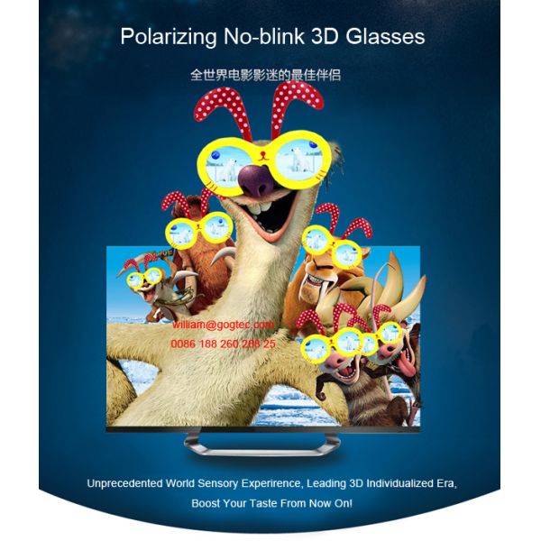 Polarize 3D glasses TV film vision movie buy LG Sony Samsung Panasonic theater Benq Acer 4