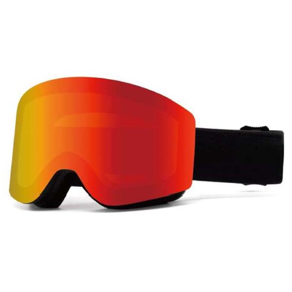 Adjustable Anti Slip Elastic Strap Ski Goggles with Custom UV400 Cylindrical Lens