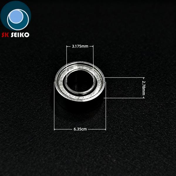 SR144TLZWN 3.175*6.35*2.78 High Speed Dental Bearing Fits most dental handpieces Cage Torlon Color Silver Precision P4