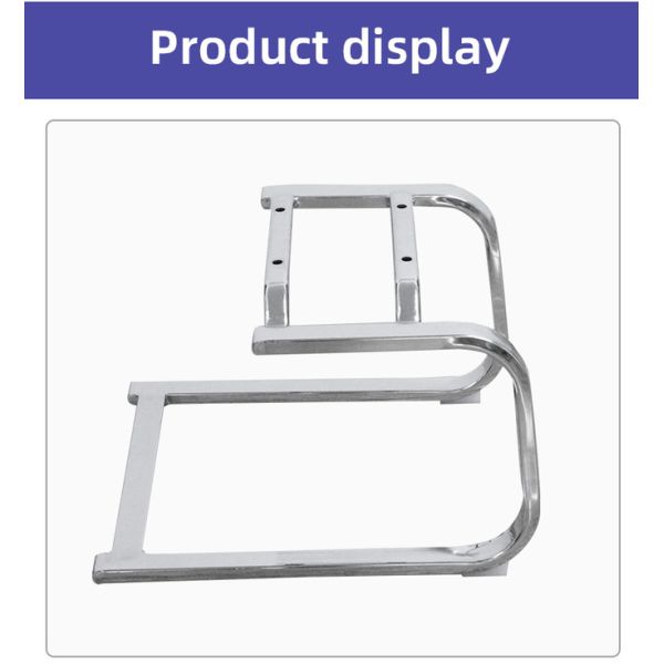 Офисные аксессуары крутящихся стульев Chrome Bow Frame Metal Chair Frame Flat Tube Base