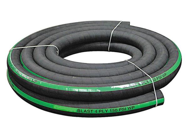 Abrasive 290psi 50m Length Excavator Hydraulic Hoses , Sandblast Rubber Hose